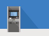 ATM machine in bank or office vector concept.