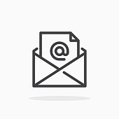 Mail icon in line style.