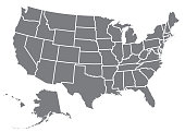 USA Map Silhouette