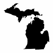 Michigan State silhouette map