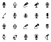Microphone icon set