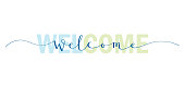 WELCOME mixed typography banner