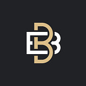 BB. Monogram of Two letters B&B. Luxury, simple, minimal and elegant BB logo design. Vector illustration template.
