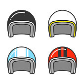 Motorcycle helmet set