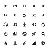 Multimedia and Audio Icons Set