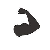 Muscular arm icon