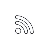 RSS News thin line icon. Linear vector symbol