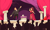 opera theatre scene illustration