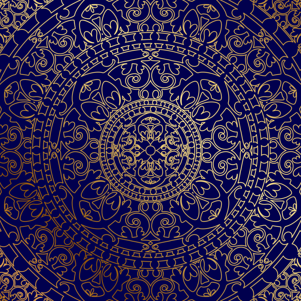 Oriental Blue and Gold Pattern