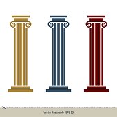 Pillar Legal, Attorney, Law Office Vector Logo Template Illustration Design. Vector EPS 10.