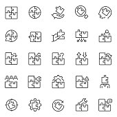 Puzzle icon set