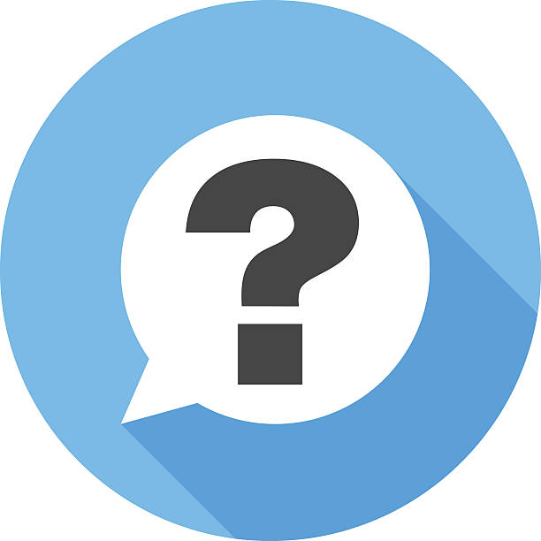 question sign icon. flat design vector icon - faq icon blue stock illustrations