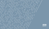 Rain vector pattern. It s rainy, season background in simple flat style with water line and liquid drops. Rainfall illustration. Copy space in the right sight. Raindrops front, starting