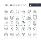 Real Estate Editable Stroke Line Icons