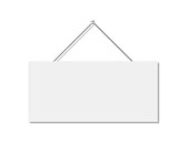 Realistic banner for paper design. Isolated vector illustration. Realistic vector signboard on white background.