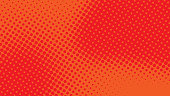 Red and orange pop art retro background with halftone dotted design in comic style, vector illustration eps10