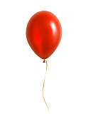 Red Balloon with Yellow Ribbon