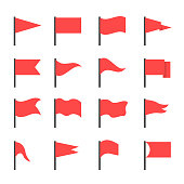 Red flag icons