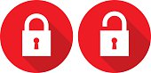Red Lock Unlock Icons
