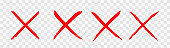 Red wrong mark. Vector illustration