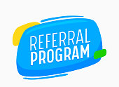 Referral Program Banner for Social Media Marketing, Refer a Friend Advertisement Campaign. Advert Offer to Customers