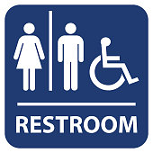 Restroom vector sign