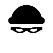 Robber icon on white background