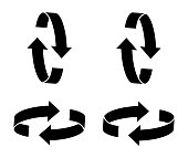 Rotation arrows icon vector illustration