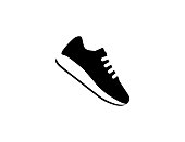Running Shoe icon. Isolated sneaker symbol - Vector