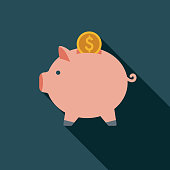 Savings Flat Design Insurance Icon