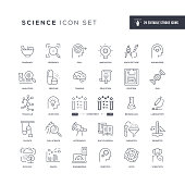 Science Editable Stroke Line Icons