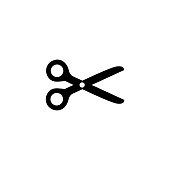 Scissor Icon In Flat Style Vector For Apps, UI, Websites. Black Icon Vector Illustration