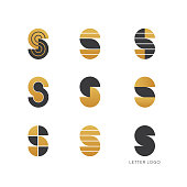 Set of letter S logo design