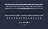 Set of nautical rope brushes