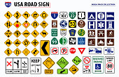 set of USA street sign. easy to modify