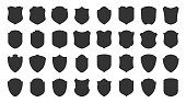 Shield safety defense protect vector glyph icons