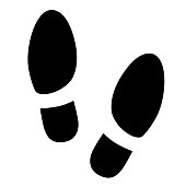 Shoe footprint icon.