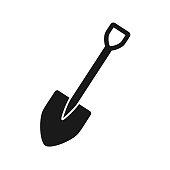 shovel icon vector logo template