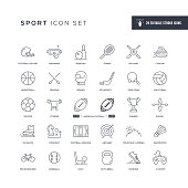 Sport Editable Stroke Line Icons