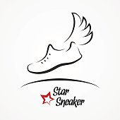 Free download of Winged Track Shoe vector graphics and illustrations