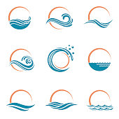 sun and sea icons