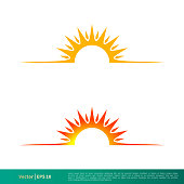 Sunshine Icon Vector Logo Template Illustration Design. Vector EPS 10.