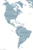 The Americas political map