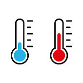 Thermometer illustration. Vector in flat design