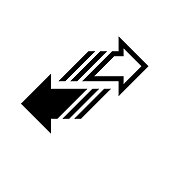 Transfer arrow icon flat vector illustration design
