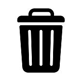 trash can,garbage can,rubbish bin icon