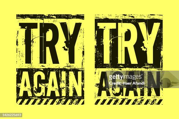 try again motivational quotes brush stroke