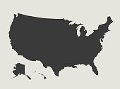 United States vector map illustration