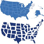 usa map and all states