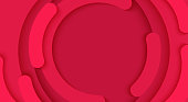 Vector abstract circle a red background template